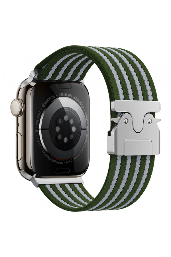Apple Watch 10 46mm Zore KRD-133 Naylon Kumaş Hasır Örgülü Kordon