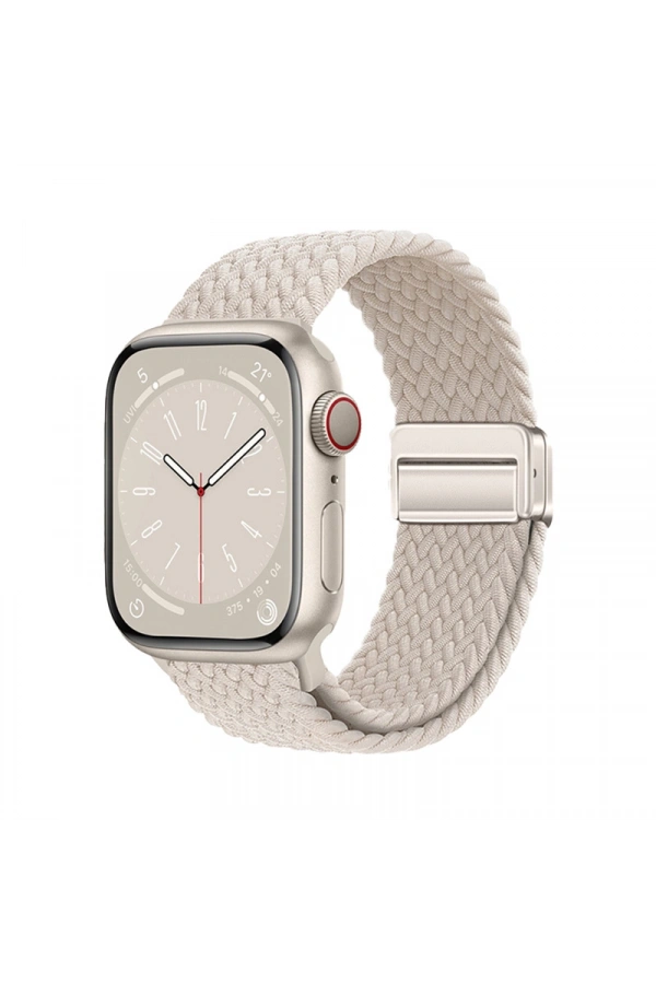 Apple Watch 10 46mm Zore KRD-134 Örgü Tasarımlı Hasır Kordon Strap Kayış
