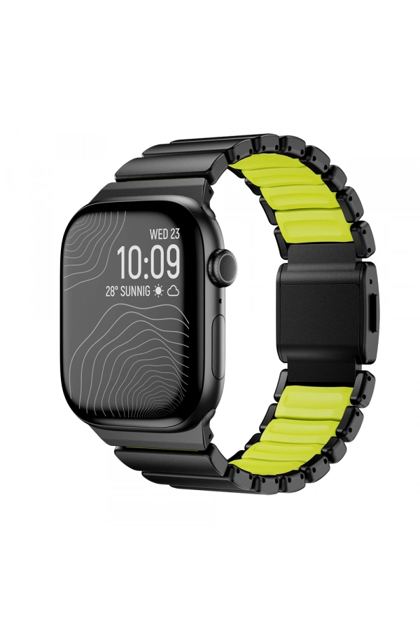 Apple Watch 10 46mm Zore KRD-149 Metal Silikon Kordon