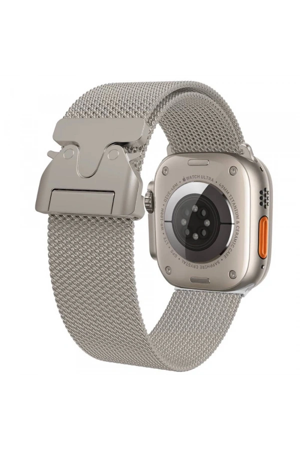 Apple Watch 10 46mm Zore KRD-25 Metal Hasır Kordon