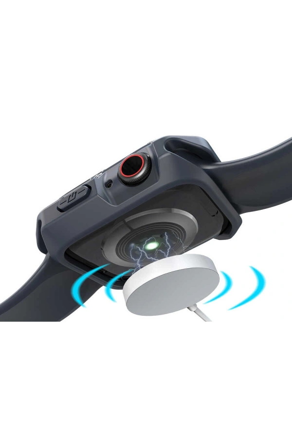 Apple Watch 38mm Zore Watch Gard 08 Sert PC + Silikon Koruyucu