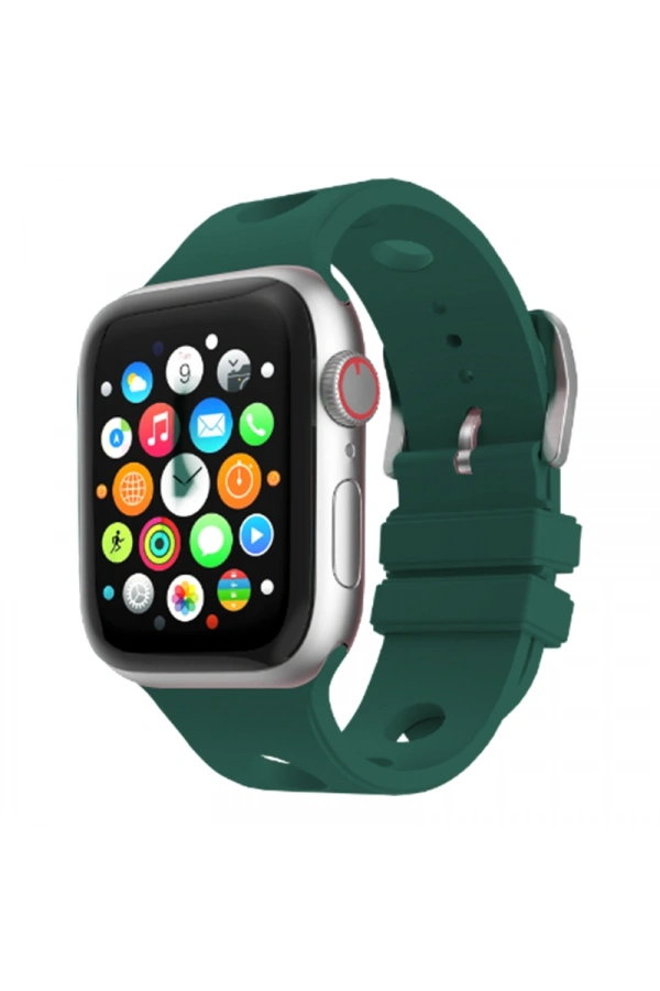 Apple Watch 42mm Delikli Tasarım Zore KRD-147 Silikon Kordon