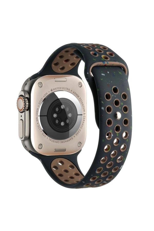 Apple Watch 42mm Kordon Yeni Seri 2023 KRD-02 Silikon Strap Kayış