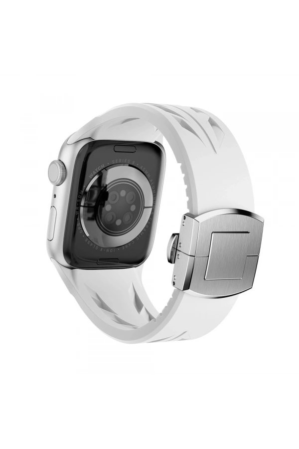 Apple Watch 42mm KRD-127 Metal Tokalı Silikon Kordon