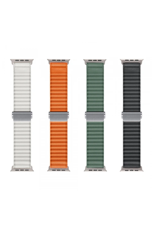 Apple Watch 42mm Zore KRD-123 Naylon Kumaş Hasır Örgülü Kordon