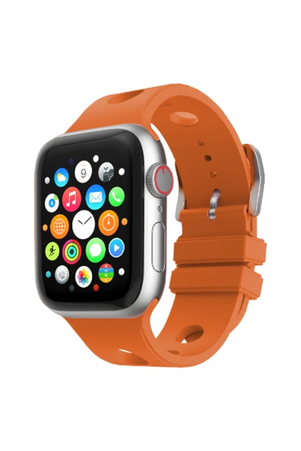 Apple Watch 44mm Delikli Tasarım Zore KRD-147 Silikon Kordon