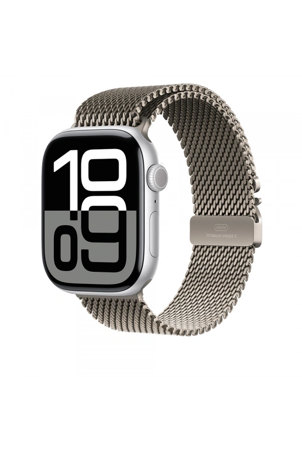 Apple Watch 44mm Zore KRD-100 Titanyum Hasır Kordon