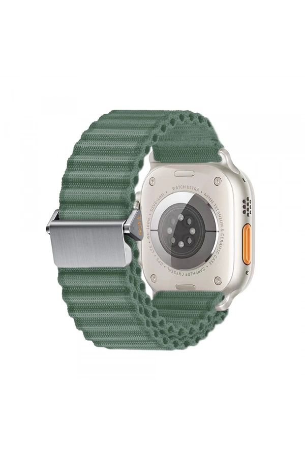 Apple Watch 44mm Zore KRD-123 Naylon Kumaş Hasır Örgülü Kordon