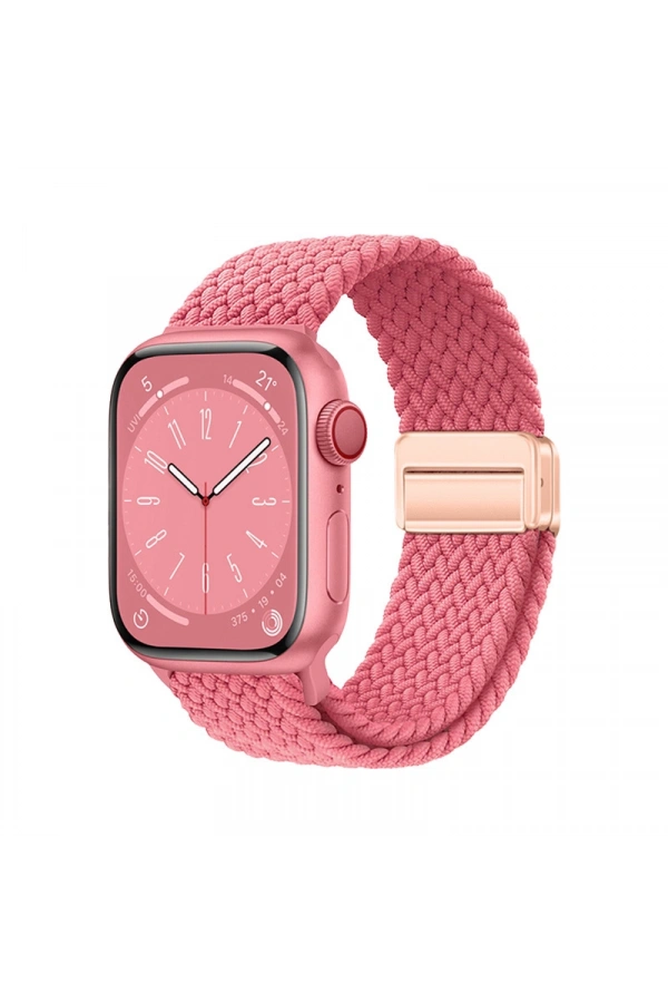 Apple Watch 44mm Zore KRD-134 Örgü Tasarımlı Hasır Kordon Strap Kayış