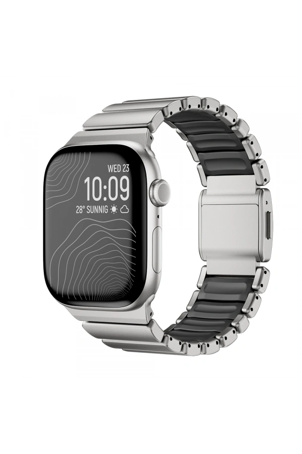 Apple Watch 44mm Zore KRD-149 Metal Silikon Kordon