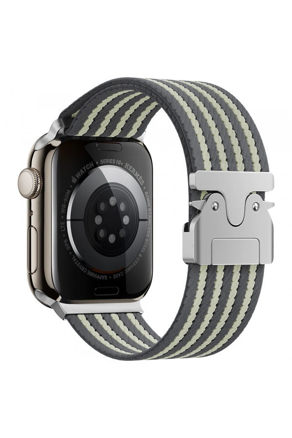 Apple Watch 45mm Zore KRD-133 Naylon Kumaş Hasır Örgülü Kordon