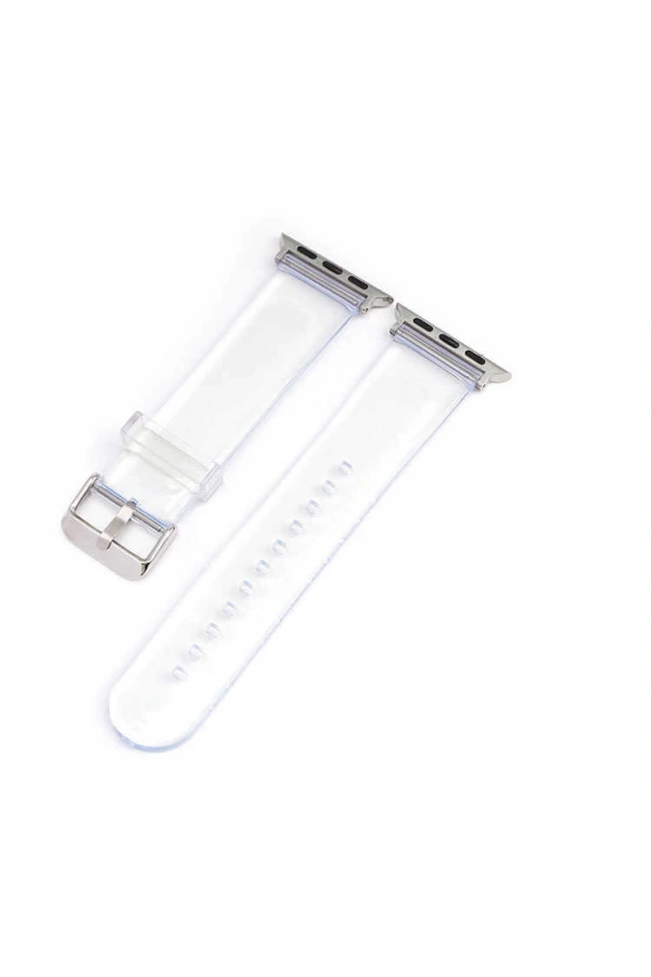 ​​​Apple Watch 7 41mm KRD-13 Şeffaf Silikon Kordon