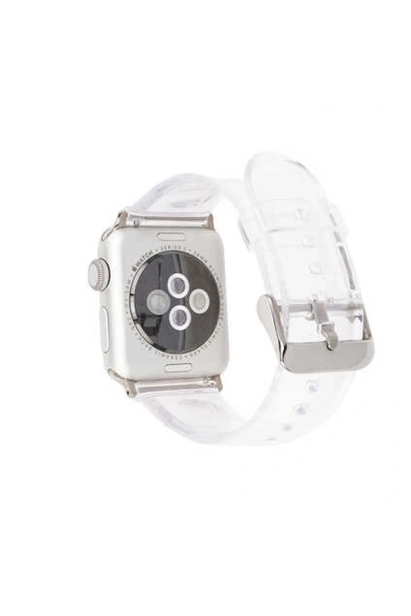 ​​​Apple Watch 7 41mm KRD-13 Şeffaf Silikon Kordon