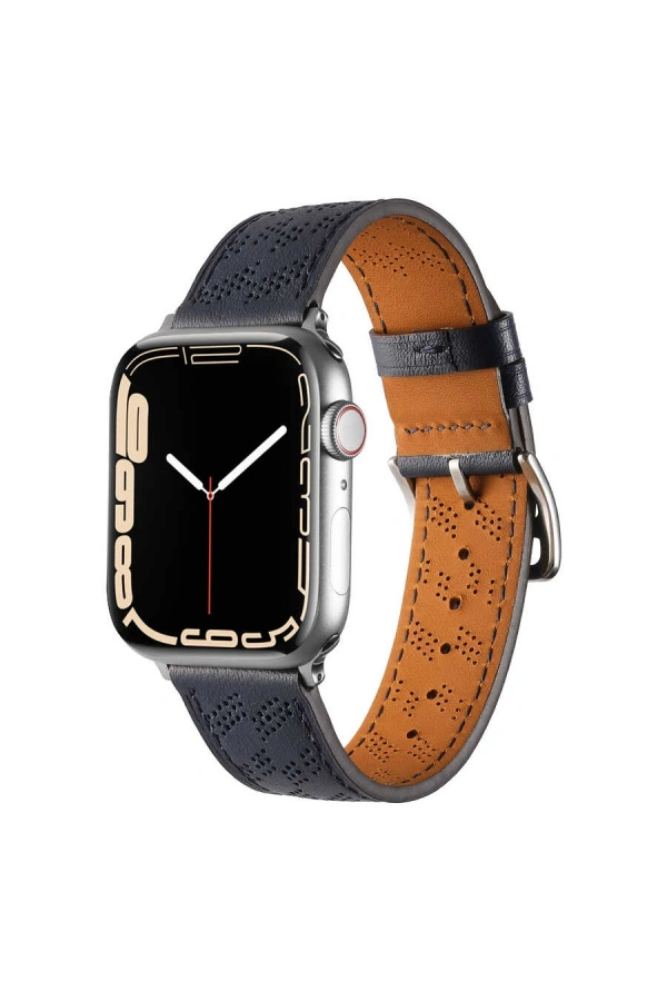 ​​​Apple Watch 7 41mm KRD-76 PU Deri Kordon Strap Kayış