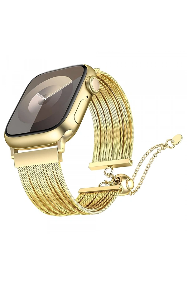 Apple Watch 7 41mm Zore KRD-137 Metal Hasır Kordon