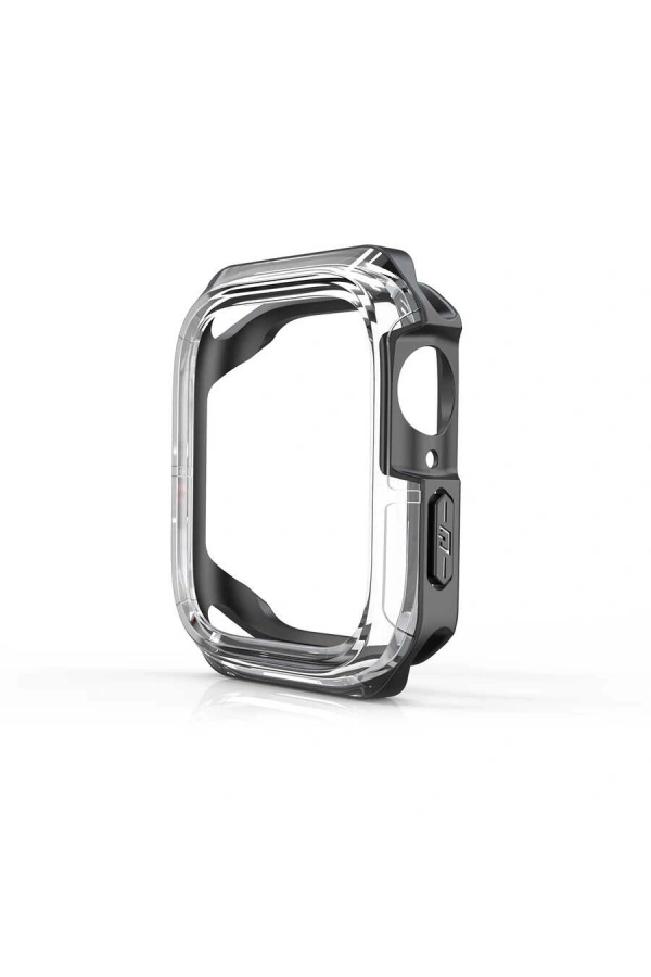 Apple Watch 7 41mm Zore Watch Gard 08 Sert PC + Silikon Koruyucu