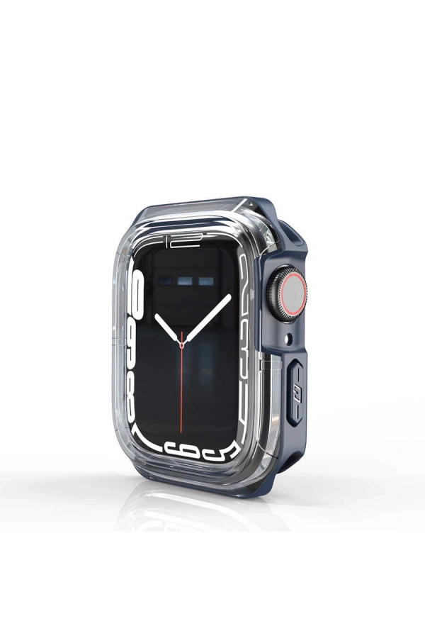 Apple Watch 7 41mm Zore Watch Gard 08 Sert PC + Silikon Koruyucu