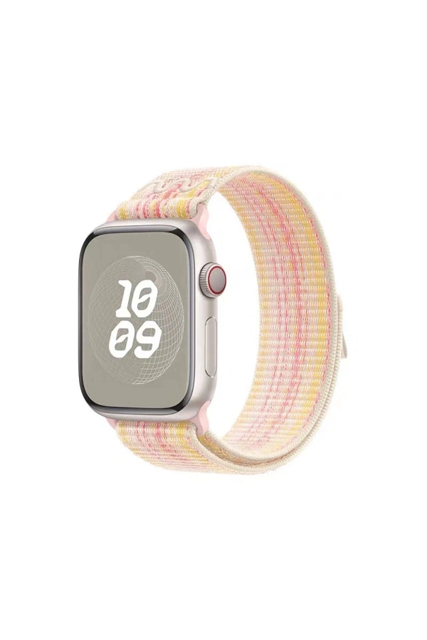 Apple Watch 7 45mm KRD-91 Hasır Kordon Strap Kayış