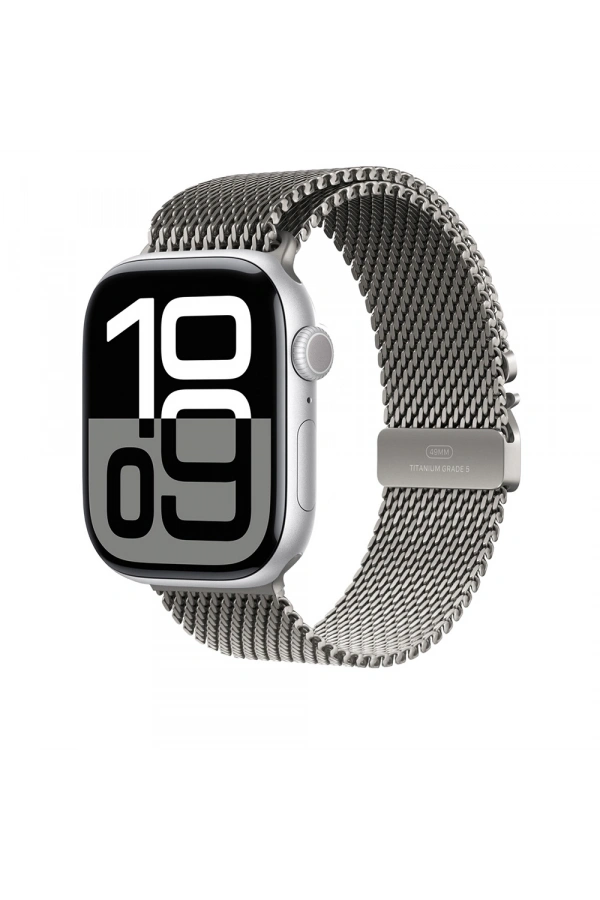 Apple Watch 7 45mm Zore KRD-100 Titanyum Hasır Kordon