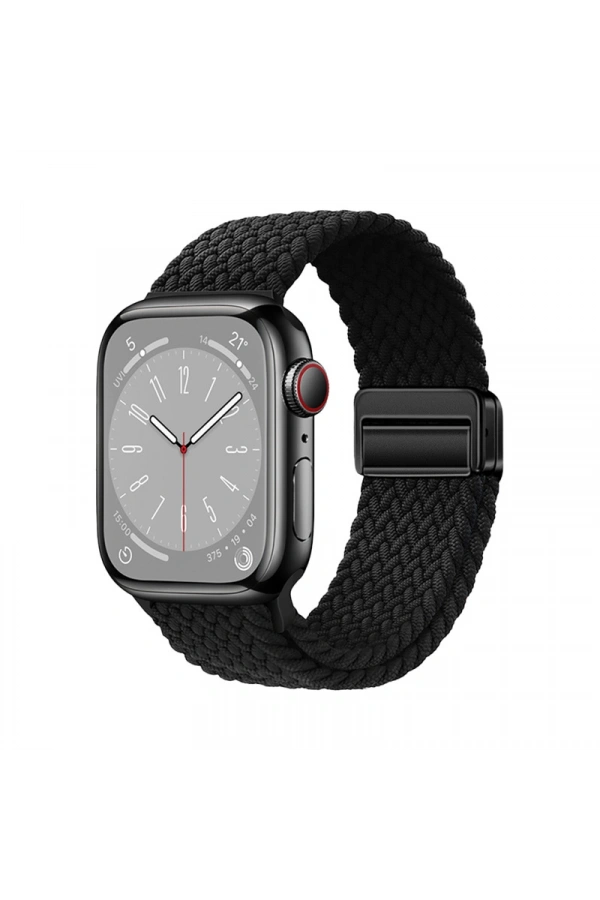 Apple Watch 7 45mm Zore KRD-134 Örgü Tasarımlı Hasır Kordon Strap Kayış