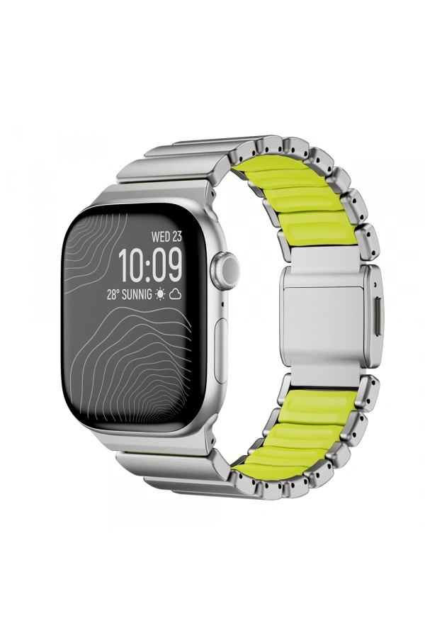 Apple Watch 7 45mm Zore KRD-149 Metal Silikon Kordon