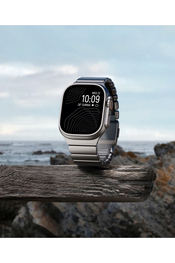 Apple Watch 7 45mm Zore KRD-149 Metal Silikon Kordon