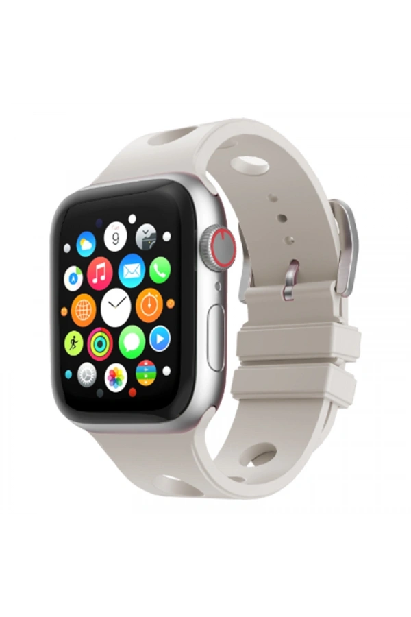 Apple Watch Ultra 49mm Delikli Tasarım Zore KRD-147 Silikon Kordon