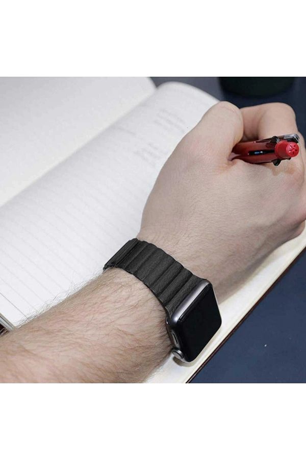 Apple Watch Ultra 49mm Kordon KRD-09 Deri Lop Strap Kayış