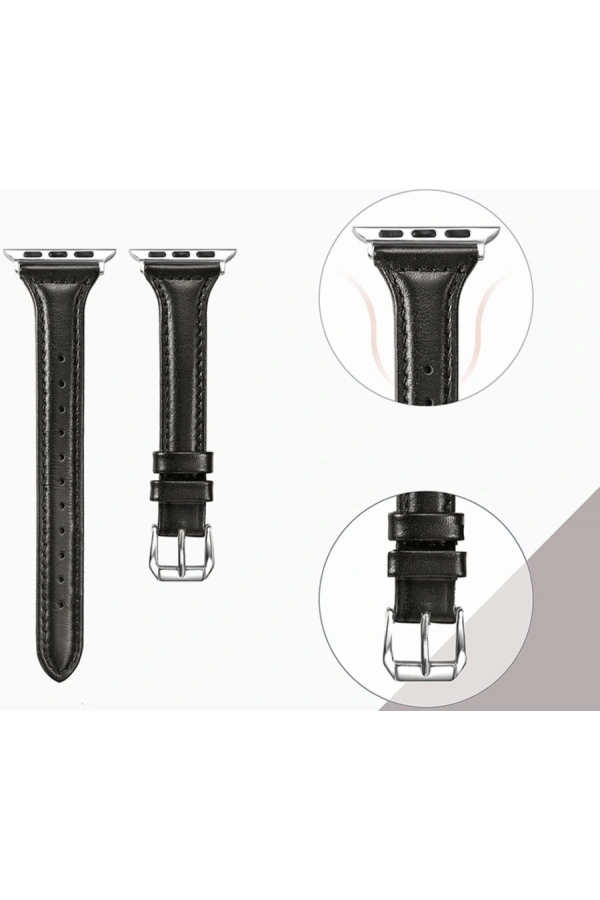 ​​​Apple Watch Ultra 49mm Kordon KRD-28 Deri Strap Kayış