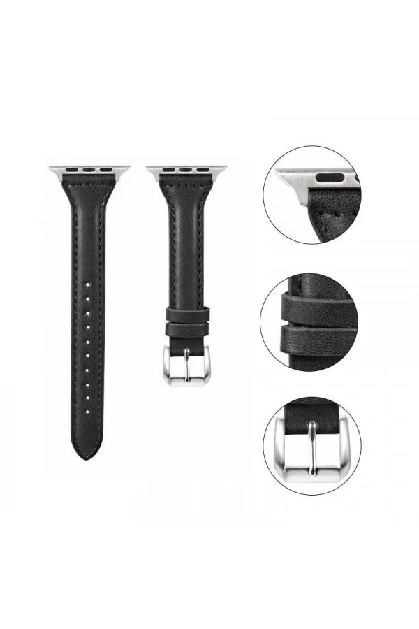 ​​​Apple Watch Ultra 49mm Kordon KRD-28 Deri Strap Kayış