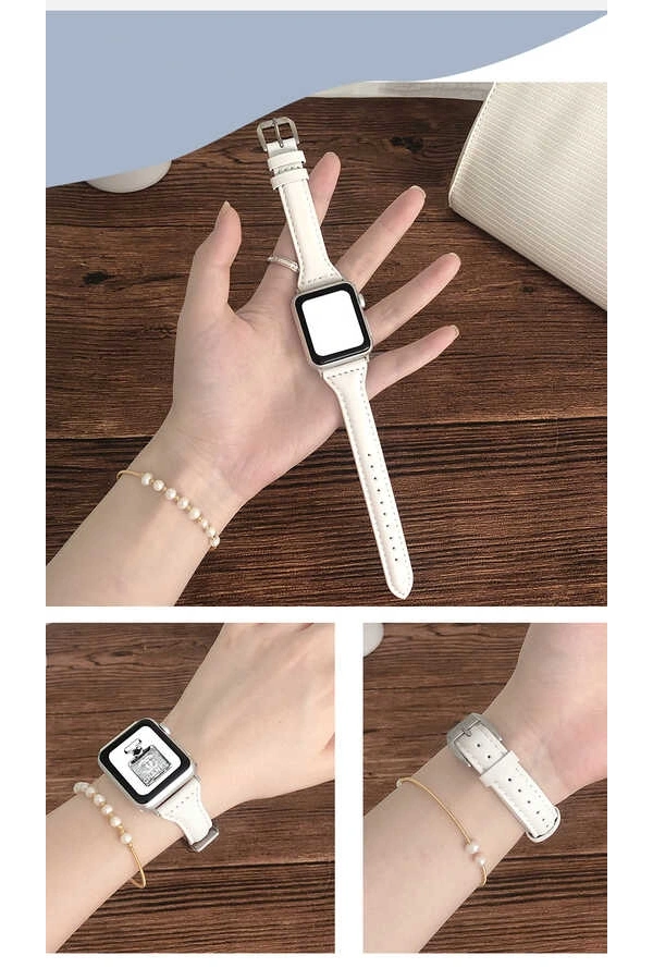 ​​​Apple Watch Ultra 49mm Kordon KRD-28 Deri Strap Kayış