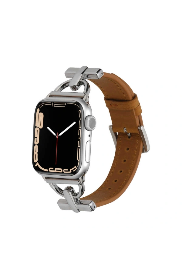 ​​​Apple Watch Ultra 49mm Kordon KRD-53 Deri Strap Kayış