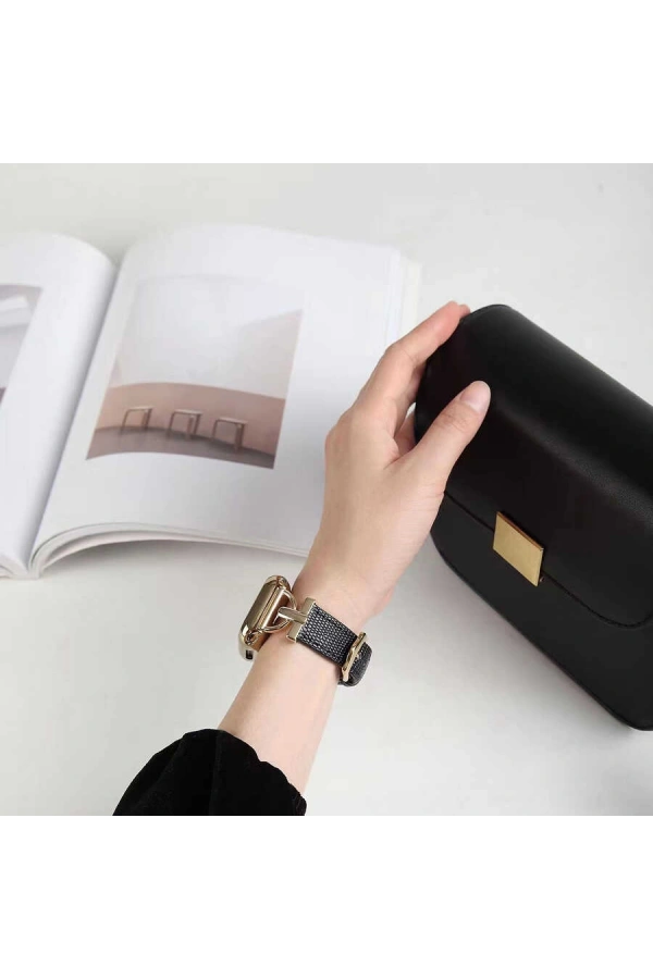 ​​​Apple Watch Ultra 49mm Kordon KRD-53 Deri Strap Kayış