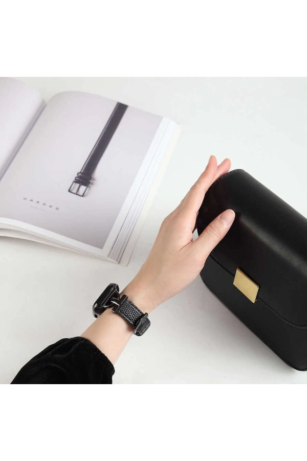 ​​​Apple Watch Ultra 49mm Kordon KRD-53 Deri Strap Kayış