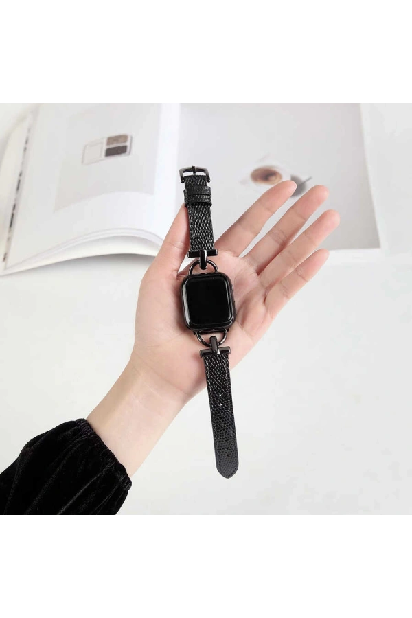 ​​​Apple Watch Ultra 49mm Kordon KRD-53 Deri Strap Kayış