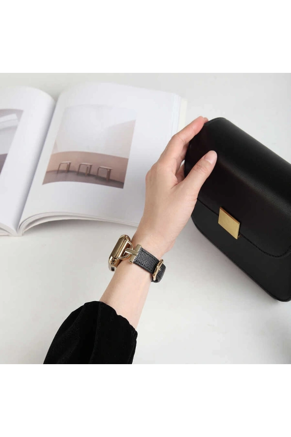 ​​​Apple Watch Ultra 49mm Kordon KRD-53 Deri Strap Kayış