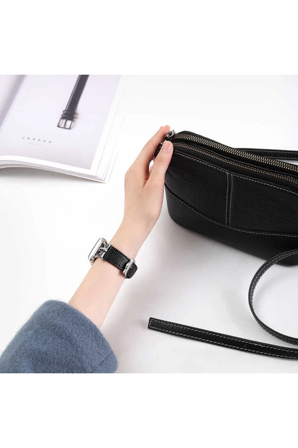 ​​​Apple Watch Ultra 49mm Kordon KRD-53 Deri Strap Kayış