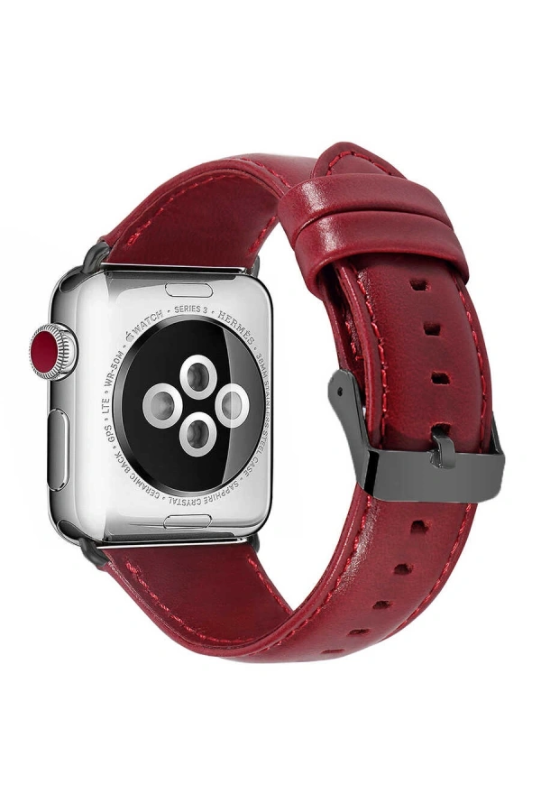 ​​​Apple Watch Ultra 49mm Kordon Luxury Leather Deri Strap Kayış