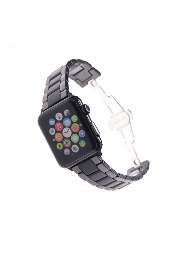 ​​​Apple Watch Ultra 49mm Kordon Mat Seramik Metal Strap Kayış