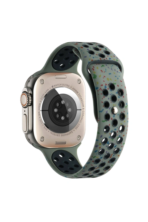 Apple Watch Ultra 49mm Kordon Yeni Seri 2023 KRD-02 Silikon Strap Kayış