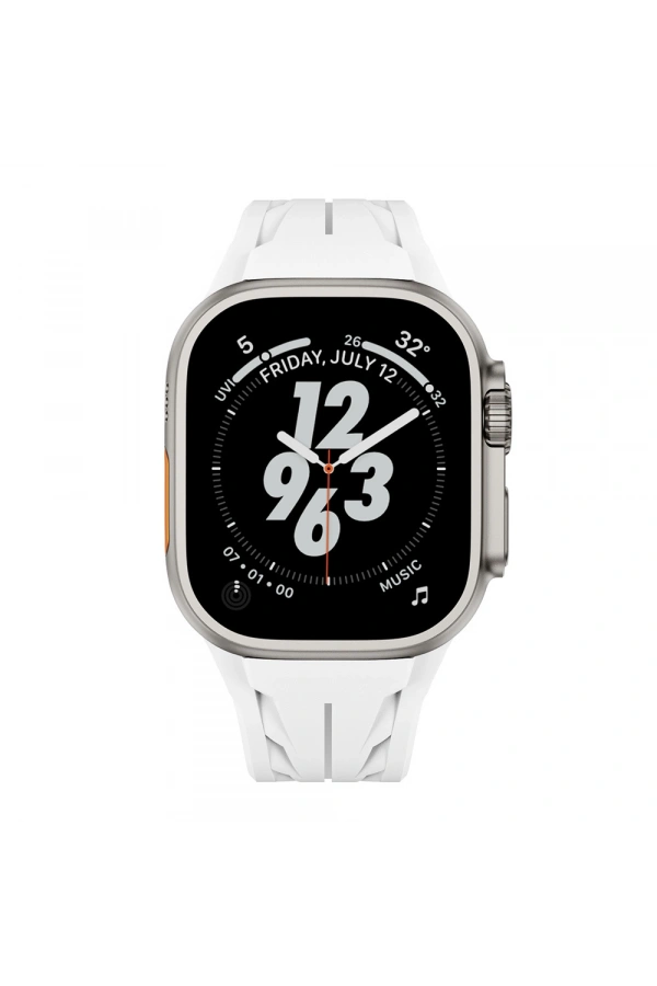 Apple Watch Ultra 49mm KRD-127 Metal Tokalı Silikon Kordon