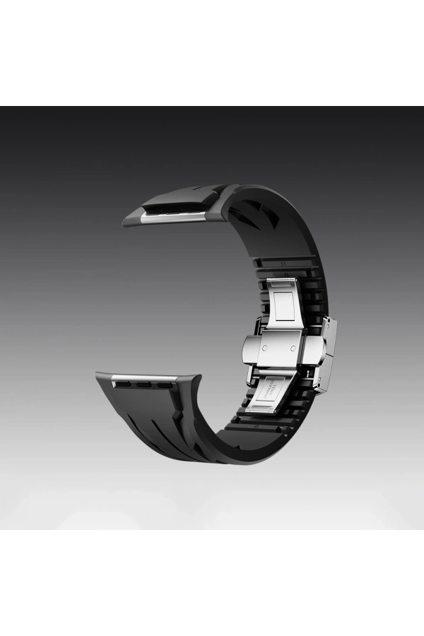 Apple Watch Ultra 49mm KRD-127 Metal Tokalı Silikon Kordon