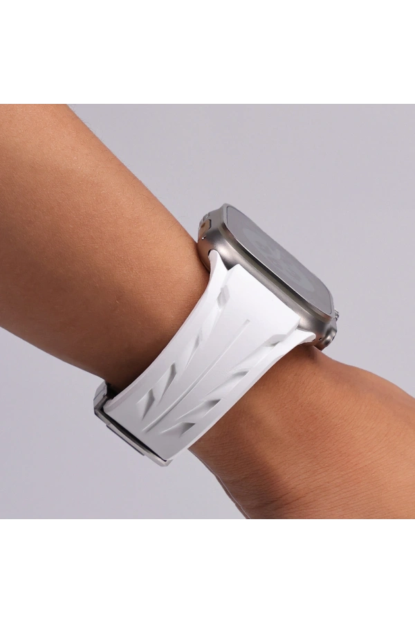 Apple Watch Ultra 49mm KRD-127 Metal Tokalı Silikon Kordon
