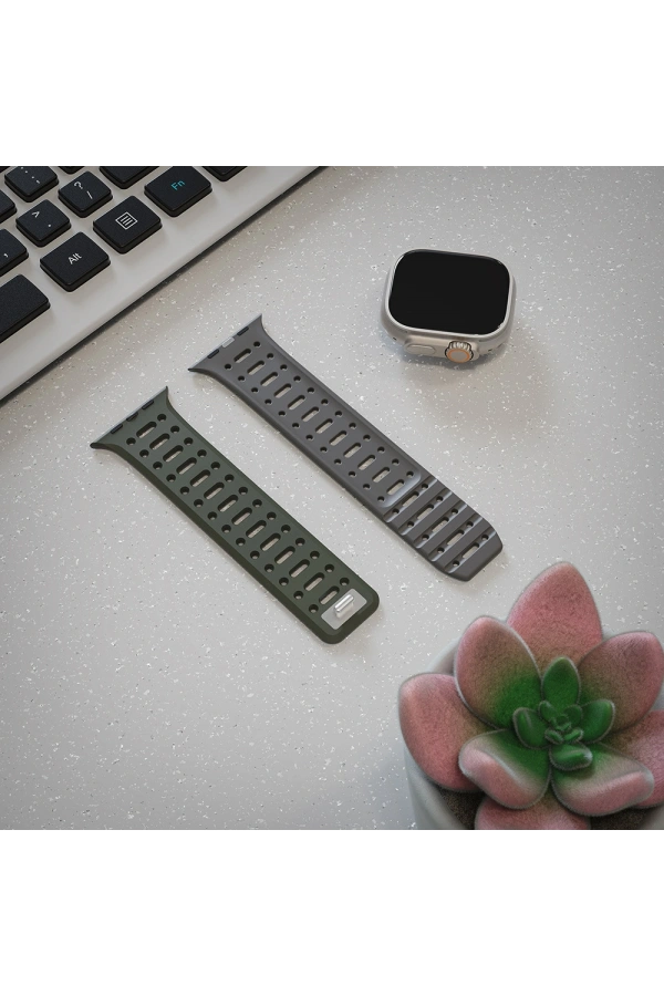 Apple Watch Ultra 49mm Zore KRD-124 Silikon Kordon Strap Kayış
