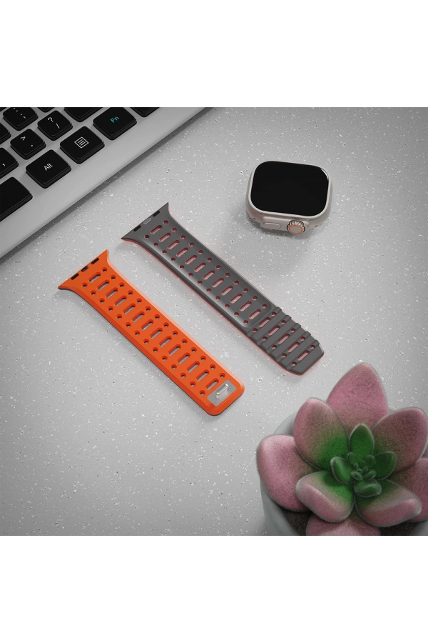 Apple Watch Ultra 49mm Zore KRD-124 Silikon Kordon Strap Kayış