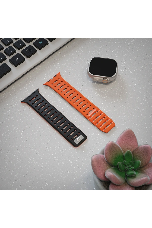 Apple Watch Ultra 49mm Zore KRD-124 Silikon Kordon Strap Kayış