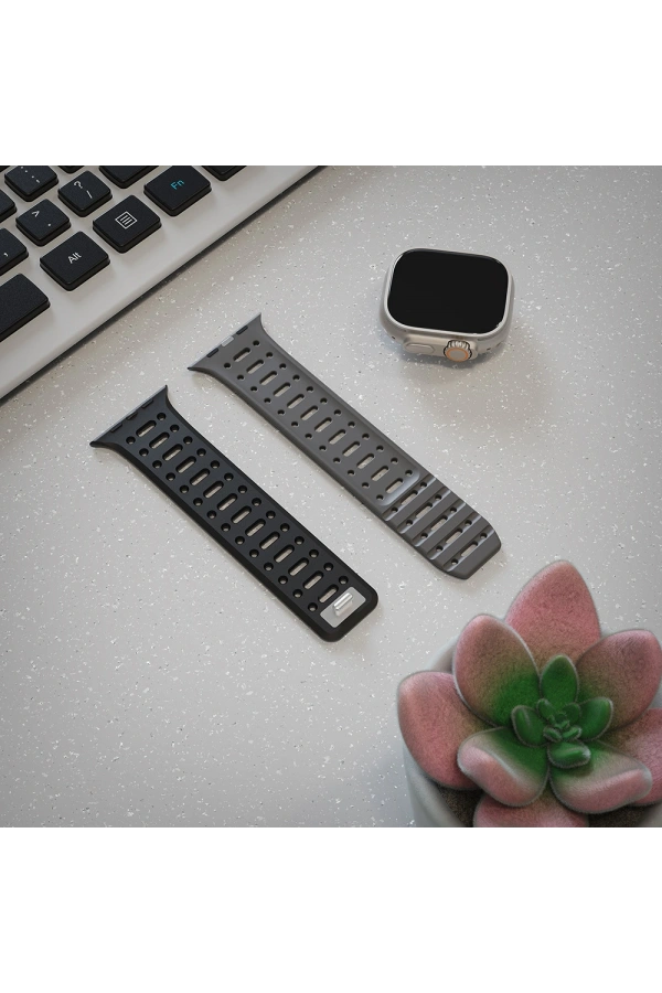 Apple Watch Ultra 49mm Zore KRD-124 Silikon Kordon Strap Kayış
