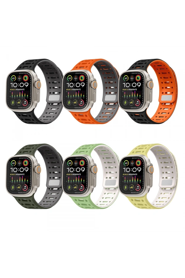 Apple Watch Ultra 49mm Zore KRD-124 Silikon Kordon Strap Kayış