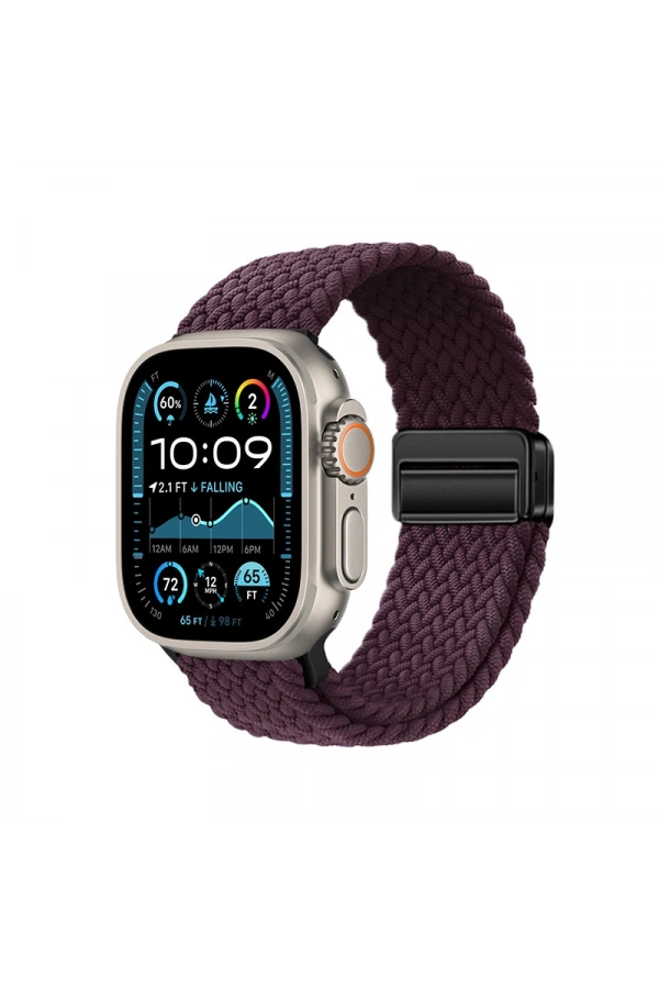 Apple Watch Ultra 49mm Zore KRD-134 Örgü Tasarımlı Hasır Kordon Strap Kayış