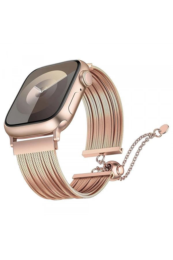Apple Watch Ultra 49mm Zore KRD-137 Metal Hasır Kordon